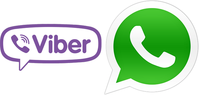 whatsapp and viber logo